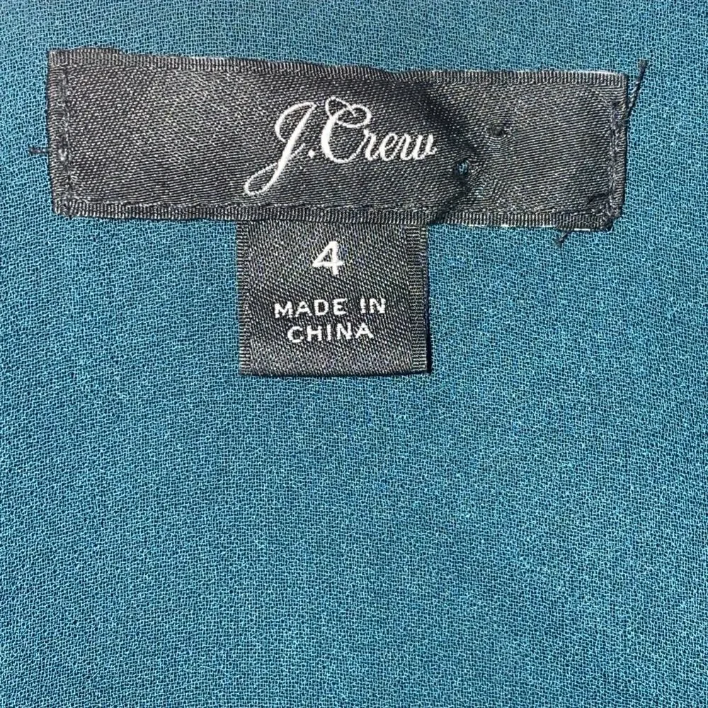 J. Crew Velvet Tank Top Forest Green Sleeveless Sz 4